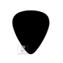Медіатор GIBSON APRGG-74T 1/2 GROSS BLACK STANDARD STYLE/THIN M-A007031 GIBSON фото - Muzbox
