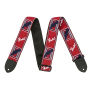 Ремінь гітарний FENDER STRAP 2" MONOGRAMMED RED WHITE BLUE M-14487 FENDER фото - Muzbox