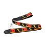Ремінь гітарний FENDER STRAP 2" MONOGRAMMED BLACK/YELLOW/RED M-20515 FENDER фото - Muzbox