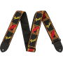Ремінь гітарний FENDER STRAP 2" MONOGRAMMED BLACK/YELLOW/RED M-20515 FENDER фото - Muzbox
