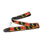 Ремінь гітарний FENDER STRAP 2" MONOGRAMMED BLACK/YELLOW/RED M-20515 FENDER фото - Muzbox
