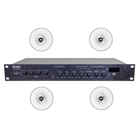 Комплект звуку DV audio LA1204SH30 для зони оповіщення до 1200 м.кв