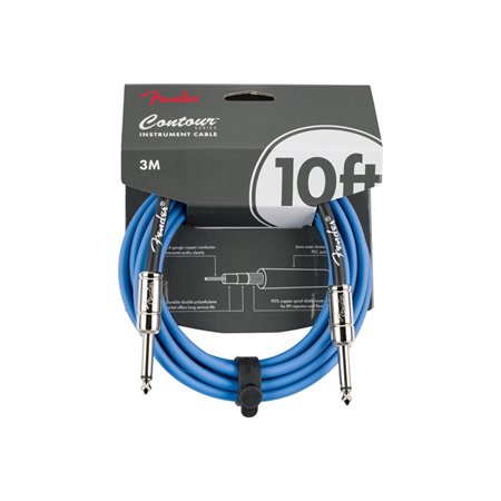 Кабель інструментальний FENDER CABLE CONTOUR SERIES 10' LAKE PLACID BLUE
