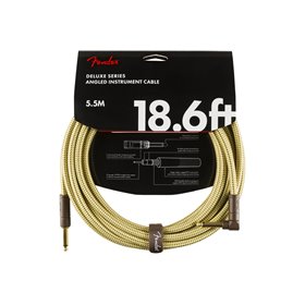 Кабель інструментальний FENDER CABLE DELUXE SERIES 18.6' ANGLED TWEED