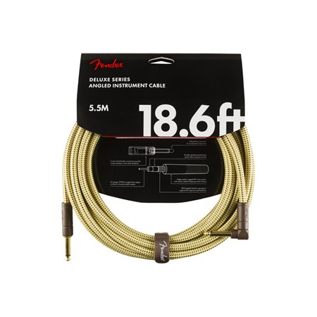 Кабель інструментальний FENDER CABLE DELUXE SERIES 18.6' ANGLED TWEED