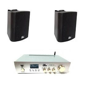 4all Audio SET 2xWALL 420 IP Black 1xPAMP-60-BT