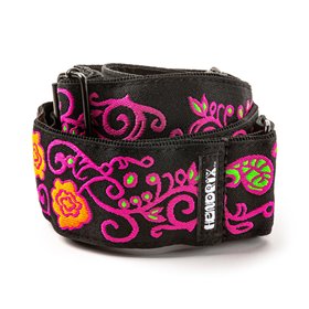 Ремінь гітарний DUNLOP JIMI HENDRIX BLACKLIGHT MONTEREY PINK STRAP