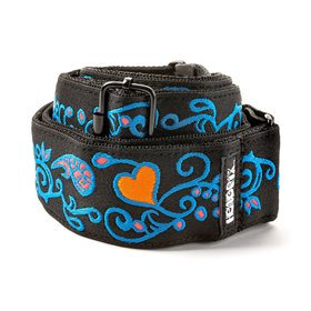 Ремінь гітарний DUNLOP JIMI HENDRIX BLACKLIGHT MONTEREY BLUE STRAP
