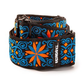 Ремінь гітарний DUNLOP JIMI HENDRIX BLACKLIGHT FILLMORE BLUE STRAP