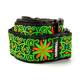 Ремінь гітарний DUNLOP JIMI HENDRIX BLACKLIGHT FILLMORE GREEN STRAP