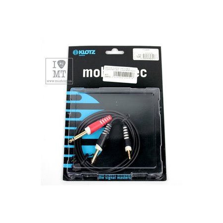 Кабель комутаційний KLOTZ AY5 Y-CABLE STEREO MINI JACK - 2xJACK MONO BLACK 1 M