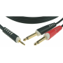 Кабель комутаційний KLOTZ AY5 Y-CABLE STEREO MINI JACK - 2xJACK MONO BLACK 1 M