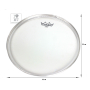Пластик для барабана REMO EMPEROR 12" CLEAR