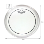 Пластик для барабана REMO PINSTRIPE 10 CLEAR