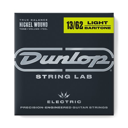 Струни для гітари DUNLOP DEN1362 NICKEL WOUND ELECTRIC BARITONE GUITAR STRINGS (13-62)