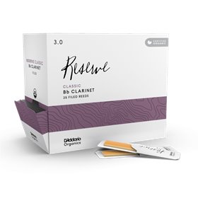 Тростини для духового інструменту D'ADDARIO Organic Reserve Classic Bb Clarinet 3.0 - 25 Box