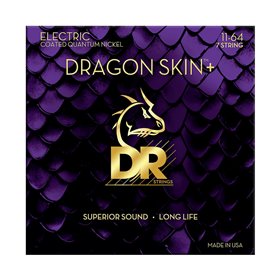 Струни для гітари DR Strings DRAGON SKIN+ Electric - Heavy 7-String (11-64)