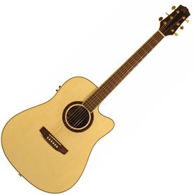 SX DG200CE+/NA - Акустическая гитара с вырезом и подключением