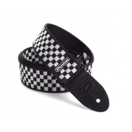 DUNLOP D3831 BK BLACK AND WHITE CHECK Ремень фото