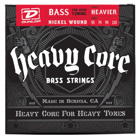 DUNLOP DBHCN55115 HEAVY CORE BASS HEAVIER 55-115 Струны фото