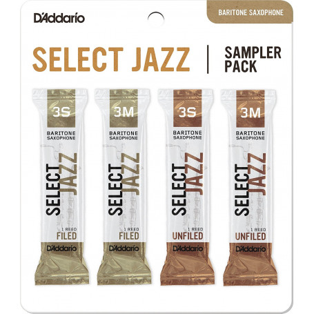 D`ADDARIO Select Jazz Reed Sampler Pack - Baritone Sax 3S/3M Трости для духовых фото