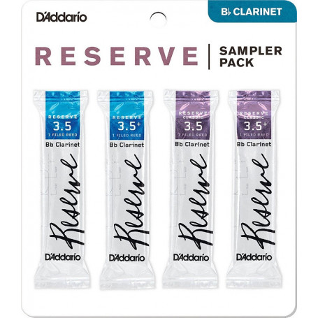 D`ADDARIO Reserve Reed Sampler Pack Filed - Bb Clarinet 3.5/3.5+ Трости для духовых фото