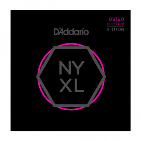 D`ADDARIO NYXL0980 NYXL SUPER LIGHT 8-STRING 09-80 Струны для 8-струнной электрогитары фото