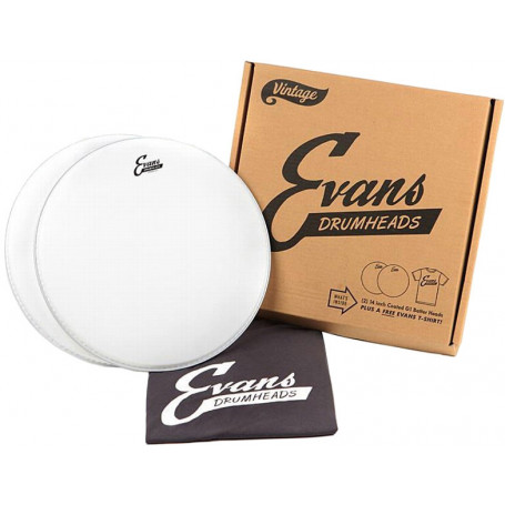 EVANS EPP2B14G1V G1 DOUBLE PACK PLUS T-SHIRT Пластик для ударных фото