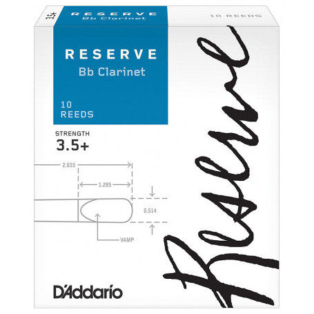 D`ADDARIO DCR10355 Reserve Bb Clarinet 3.5+ - 10 Box Трости для духовых фото