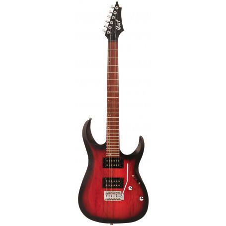 CORT X100 (Open Pore Black Cherry Burst) Электрогитара фото