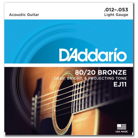 D`ADDARIO EJ11 80/20 BRONZE LIGHT 12-53 Струны