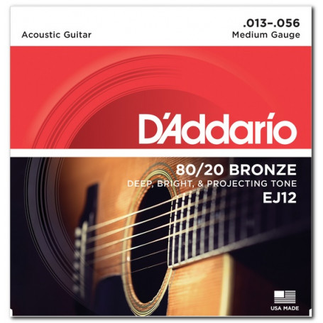 D`ADDARIO EJ12 80/20 BRONZE MEDIUM 13-56 Струны