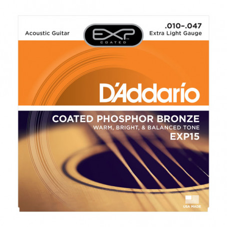 D`ADDARIO EXP15 EXP PHOSPHOR BRONZE EXTRA LIGHT 10-47 Струны