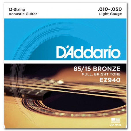 D`ADDARIO EZ940 BRONZE MEDIUM 12 STRINGS 10-50 Струны