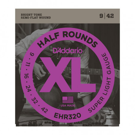 D`ADDARIO EHR320 XL HALF ROUNDS SUPER LIGHT 09-42 Струны