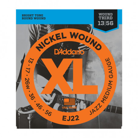 D`ADDARIO EJ22 XL JAZZ MEDIUM 13-56 Струны