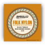 D`ADDARIO EJ34 FOLK NYLON 80/20 Bronze Ball End Black Treble Струны