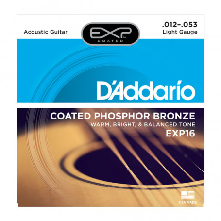 D`ADDARIO EXP16 EXP PHOSPHOR BRONZE LIGHT 12-53 Струны