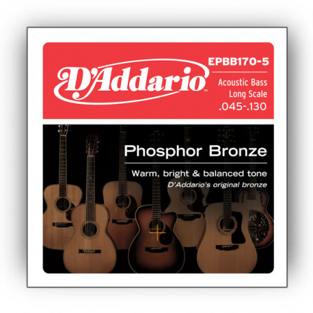 D`ADDARIO EPBB170-5 ACOUSTIC BASS PHOSPHOR BRONZE 5 STRING Струны