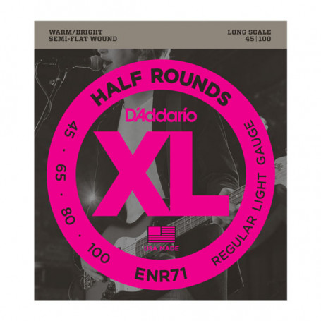 D`ADDARIO ENR71 XL NICKEL HALF ROUNDS BASS 45-100 Струны