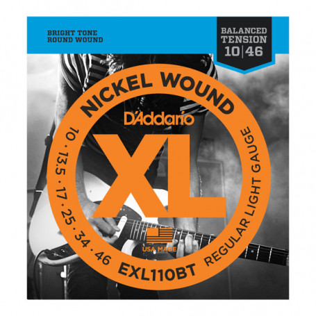 D`ADDARIO EXL110BT XL NICKEL BALANCED TENSION, REGULAR LIGHT (10-46) Струны