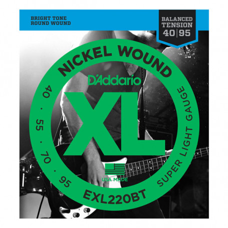 D`ADDARIO EXL220BT XL BALANCED TENSION BASS SUPER LIGHT40-95 Струны