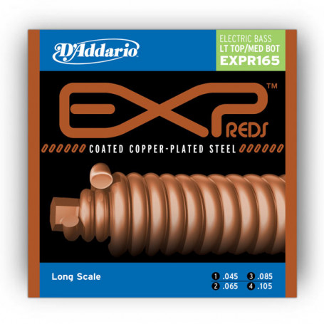 D`ADDARIO EXPR165 EXP COATED REDS Reg. Light Top/Medium Bottom 45-105 Струны