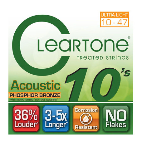 CLEARTONE 7410 ACOUSTIC PHOSPHOR BRONZE ULTRA LIGHT 10-47 Струны