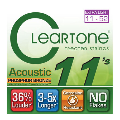 CLEARTONE 7411 ACOUSTIC PHOSPHOR BRONZE EXTRA LIGHT 11-52 Струны