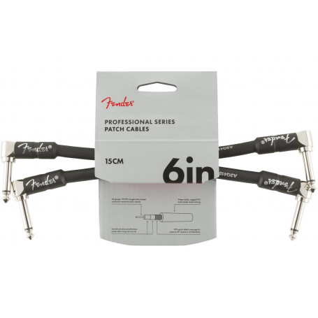 FENDER CABLE PROFESSIONAL SERIES 6" PATCHES (BOWL) BLACK Кабель