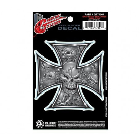 PLANET WAVES GT77007 GUITAR TATOO, GREY IRON CROSS Наклейки для гитар фото