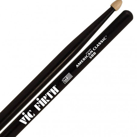 Барабанные палочки VIC FIRTH 5BB серии American Classic, черного цвета