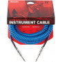 D`ADDARIO PW-CDG-30BU Coiled Instrument Cable - Blue Кабель фото