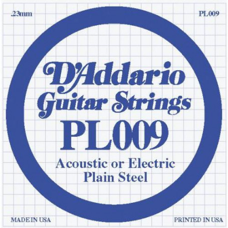 D`ADDARIO PL009 Plain Steel 009 Струны